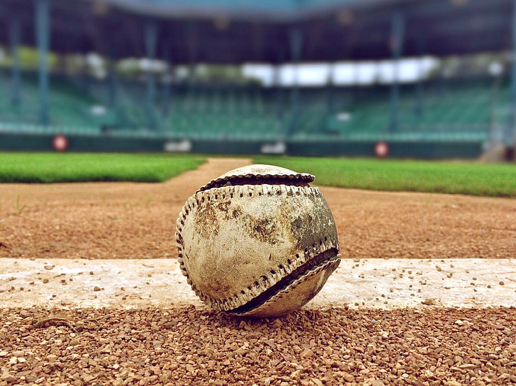 baseball, Sommer, spillet, sport, baseball-feltet, baseball bakgrunn, ballen