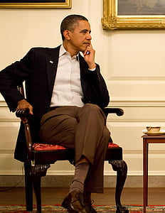 barack obama, 2011, thoughtful, décontraté, portrait, official photo, chart room