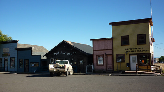 mesto duchov, shaniko, Oregon, historické, opustené, prázdne, letiska Wasco county