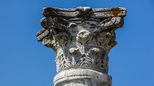 Chypre, Salamine, pilier, corinthien, colonne, Archéologie, archéologiques