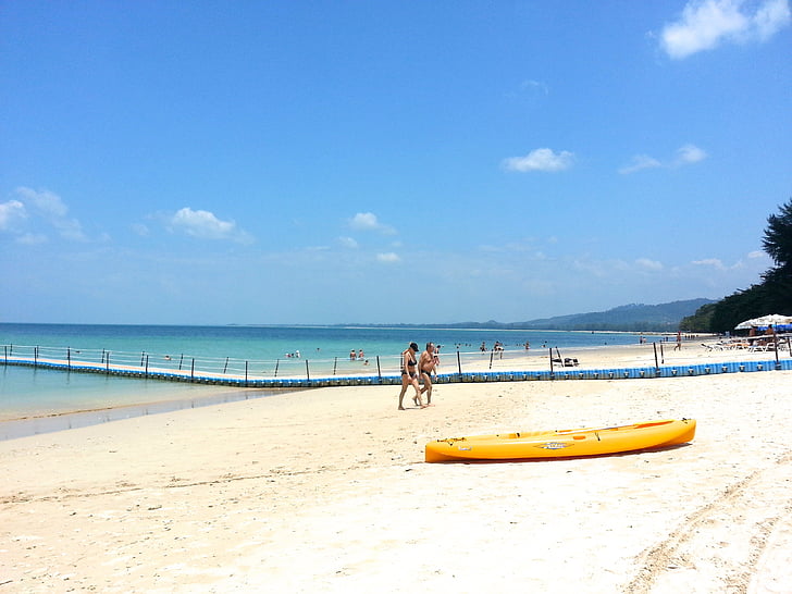 Beach, fehér homok, Thaiföld, Holiday, Khao lak, nyári, hivatás