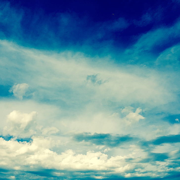雲, 青い空, 自然