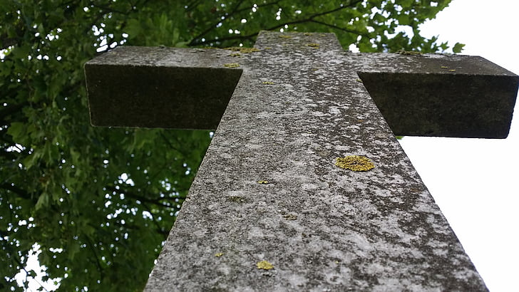 Croix, Croix de Pierre, stèle commémorative, Steinmetz, tombe, cimetière, Pierre tombale