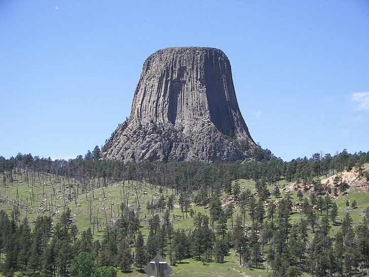devils tower, wyoming, tower, mountain, nature, monument, landscape