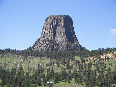 Devils tower, Wyoming, Wieża, góry, Natura, Pomnik, krajobraz