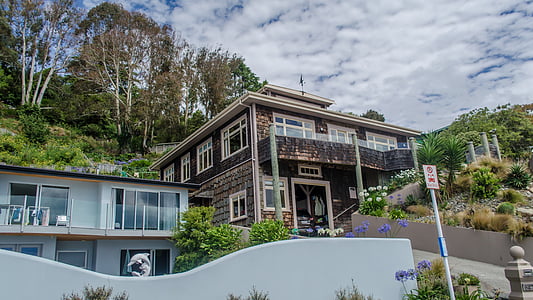 Nouvelle-Zélande, architecture, maison, maisons, vieux, bâtiment, fenêtre de