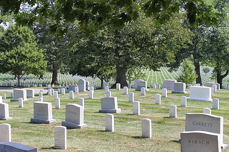 Arlington, cimetière, tombe, Virginie, Washington, herbe, américain