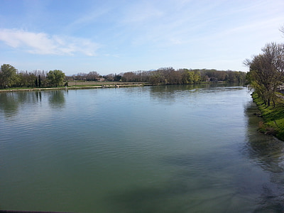 elven, Avignon, Frankrike, stille, vann
