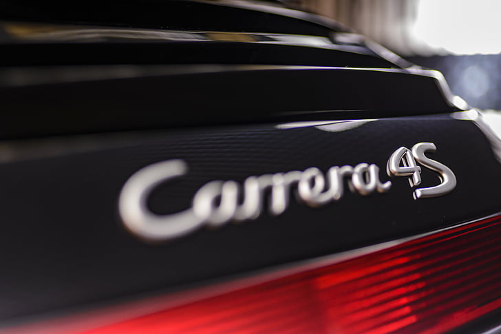 Porsche, 911, Carrera, 4S, logo, Distintivo, emblema
