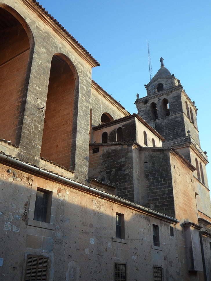 baznīca, Mallorca, ticības, reliģija, trutzig, arkas, arhitektūra