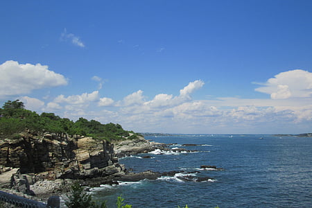 Maine, Lighthouse, Ocean, kusten, havet, Atlanten, landskap