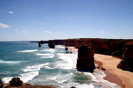 十二使徒, 海岸, 海, 澳大利亚, 水, 岩石, 假日