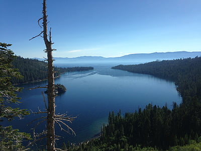 Lago, Tahoe, Costa, naturaleza, montaña, destino, Costa