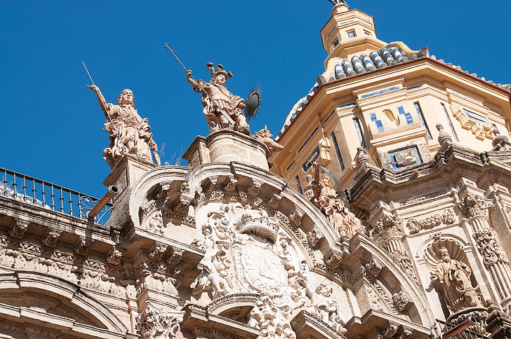 Sevilla, utcán, építészet, híres hely, Európa, templom, székesegyház