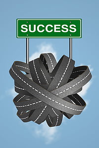 sukces, droga do sukcesu, kierunek, biznes, drogi, sposób, ścieżka