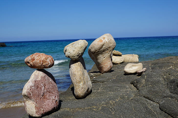 Ibiza, île, pierres, eau, mer, vacances, îles Baléares