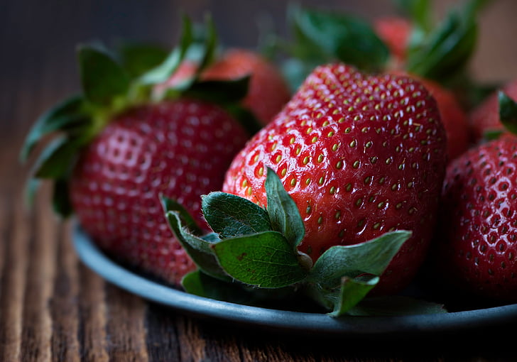 strawberries, red, fruit, berry fruit, ripe, sweet, healthy
