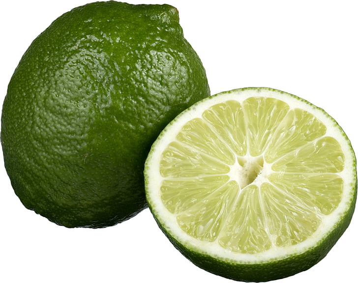 Lime, skivad lime, färsk, Citrus, sura, frukt, hälften