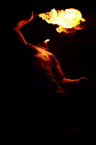 brand, fakkel, Hawaii, vlam, prestaties, Luau, deel van het menselijk lichaam