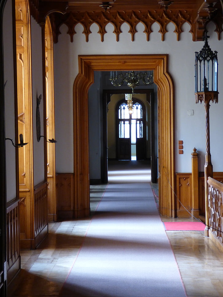 korridoren, Hall, døren, skodder, museet, arkitektur, innendørs