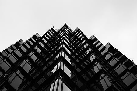 architecture, building, glass, high-rise, low angle shot, building exterior, low angle view