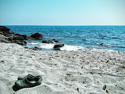stranden, Korsika, sjøen, Frankrike, sand, blå, Middelhavet
