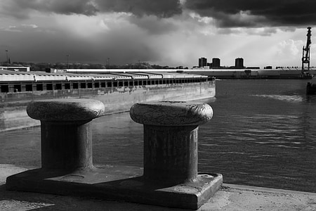 port, antwerp, boat, factory, quay, air, clouds