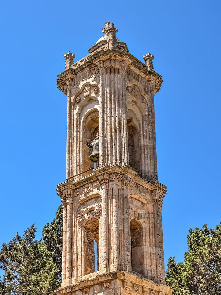 belfry, medieval, church, architecture, religion, orthodox, cyprus