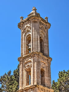 klokketårnet, middelalderlige, kirke, arkitektur, religion, ortodokse, Cypern
