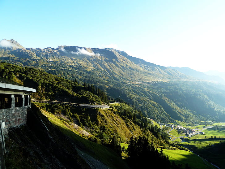 Vacker, Holiday, Europa, Alpin, Alp, landskap, skugga
