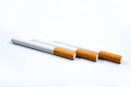 tytoń, papieros, biały, białe tło, obraz