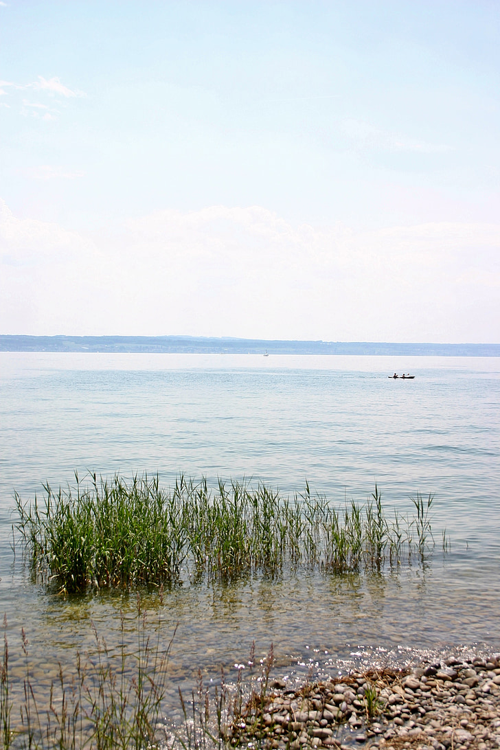 Konstanz Gölü, çakıl taşı, su, banka, Lakeside, Göl, Almanya