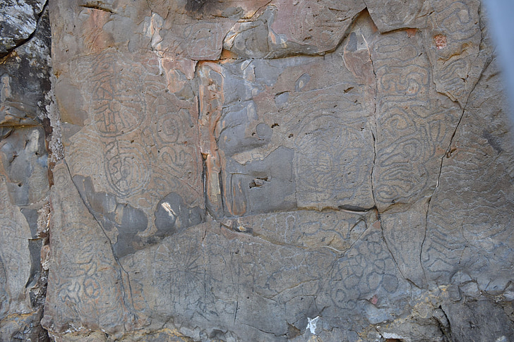 petroglyphs, petroglyphs fajana, el paso, La palma, Kepulauan Canary, Guanches, penduduk asli Amerika