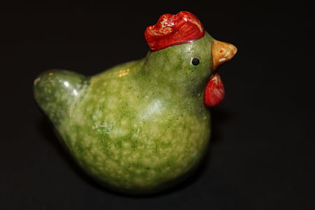 kyckling, Figur, färgglada, Hahn, dekoration, siffror, keramiska