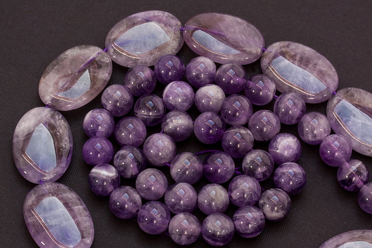 batu kecubung, kuarsa, ungu, putih, permata, transparan, mineral