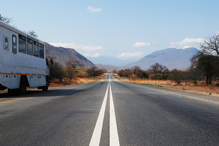 дорога, Африка, сафари, Танзания, пейзаж, широкий, пустыне