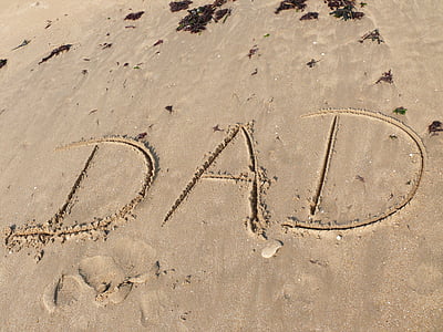 Tatăl, nisip, textul, cuvântul, mail, scris