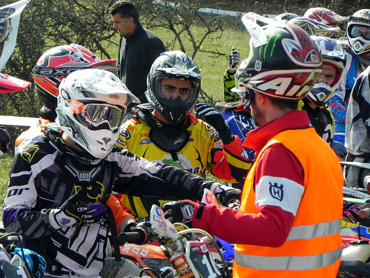 Motocross, deporte, motos, carrera, participantes