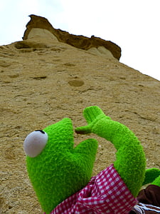 Kermit, βάτραχος, πράσινο, κούκλα, κλήση, Κοίτα, κορυφή