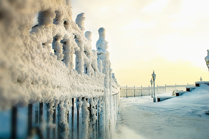 vinter, Frost, Rusland, Ice, frazil, vand, kolde temperatur