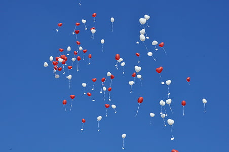 céu, balões, azul