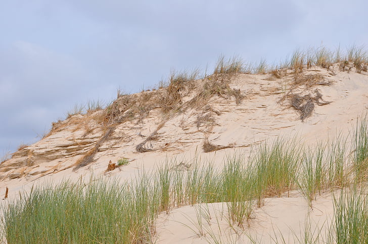 les dunes de sable, la dune mobile, la côte, la mer Baltique, Pologne
