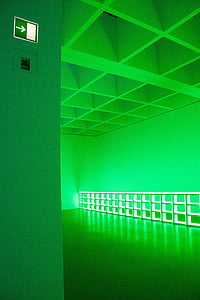 arte, moderna, instalação, escultura de luz, luzes de neon, luz, Galeria de arte