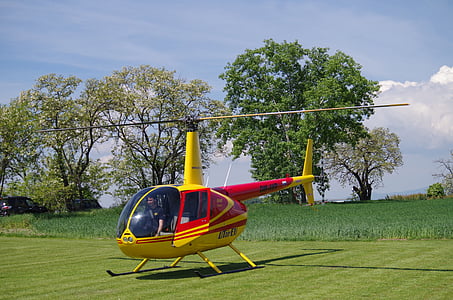 helicóptero, de aterrizaje, volar, vehículo aéreo, avión, hélice, vuelo