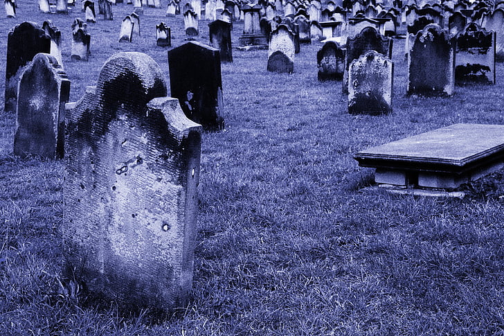 gamle, kirkegården, kultur, død, tro, gresset, grav