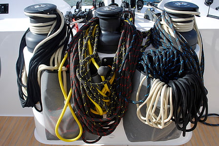 ropes, winches, sail, sailing, boat, boating, gear