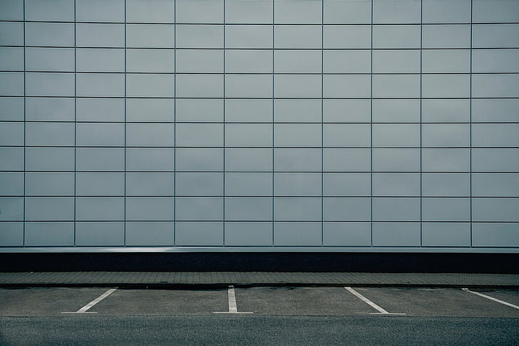 wall, lines, road, parking, gray, flooring, architecture