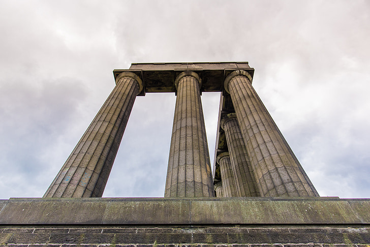 nationales Denkmal von Schottland, Edinburgh, nationalen, Denkmal, Schottland, Hügel, unvollendete
