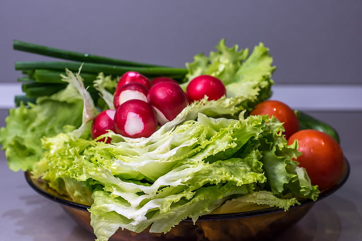 grønnsaker, agurk, løk, salat, mat, sunn, organisk