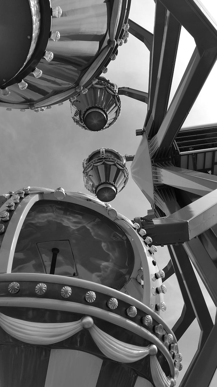 panoramsko kolo Wiener Riesenrad, pošteno, leto trg, vožnja, zabavno, prosti čas, nebo